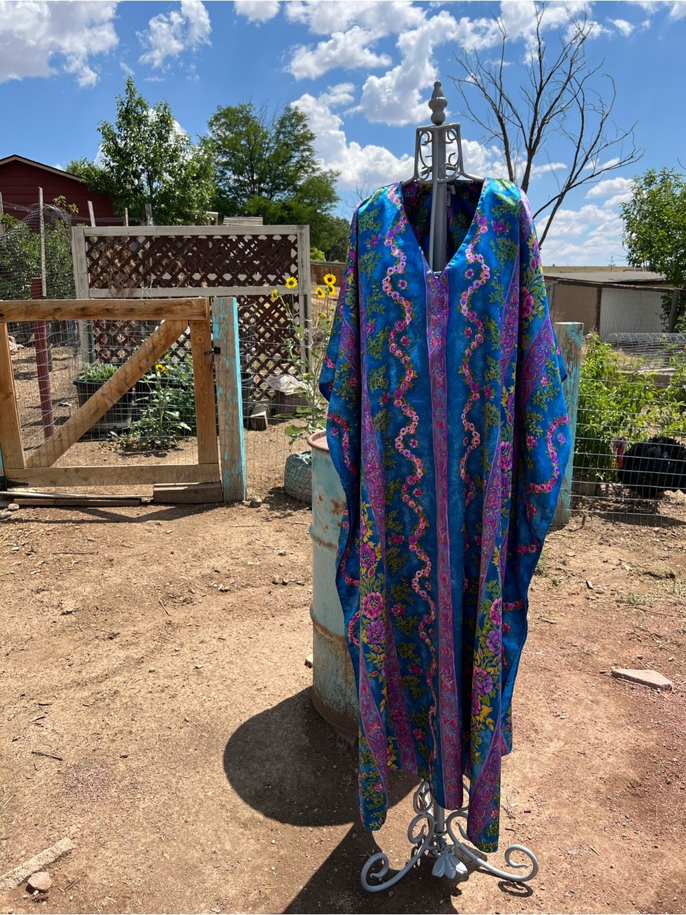 Winlar Vintage 80’s Floral Boho bohemian MuuMuu Caftan Kimono